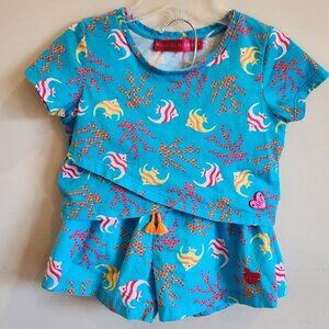 Set short sleeve 4T blue